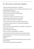 NP1 FINAL EXAM LIST QUESTIONS & ANSWERS