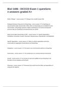 Biol 1406 - DCCCD Exam 1 questions n answers graded A&plus;