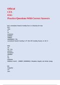 Official CFA ESG Practice Questions With Correct Answers 