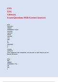 CFA ESG Glossary Exam Questions With Correct Answers