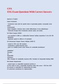 CFA ESG Exam Questions With Correct Answers