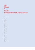 JBL Module 6 Practice Exam Questions With Correct Answers 