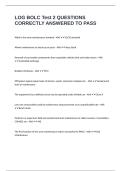 LOG BOLC Test 2 QUESTIONS CORRECTLY ANSWERED TO PASS