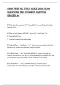 ARMY FIRST AID FINAL PAPER 2026 EXAM QUESTIONS AND SOLUTIONS 100&percnt; CORREC