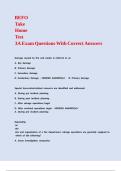 BEFO Take Home Test 3A Exam Questions With Correct Answers
