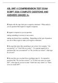ASL UNIT 4 COMPREHENSION TEST EXAM SCRIPT 2026 COMPLETE QUESTIONS AND ANSWERS GRADED A&plus;