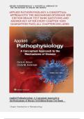 Test Bank For Applied Pathophysiology: A Conceptual Approach to the Mechanisms of Disease 3rd Edition||ISBN NO:10, 1496335864||ISBN NO:13,978-1496335869||Complete Guide A+