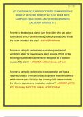 ATI CARDIOVASCULAR PROCTORED EXAM VERSION 2 NEWEST 2025&sol;2026 NEWEST ACTUAL EXAM WITH COMPLETE QUESTIONS AND VERIFIED ANSWERS &vert;ALREADY GRADED A&plus;&vert;
