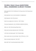FA BOLC Mod 4 Exam QUESTIONS WELL ANSWERED ALREADY PASSED