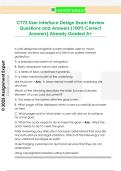C773 User Interface Design Exam Review  Questions and Answers &lpar;100&percnt; Correct  Answers&rpar; Already Graded A&plus; 