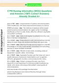 C790 Nursing Informatics &lpar;WGU&rpar; Questions  and Answers &lpar;100&percnt; Correct Answers&rpar;  Already Graded A&plus;
