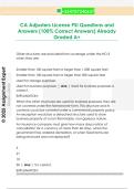 CA Adjusters License PSI Questions and  Answers &lpar;100&percnt; Correct Answers&rpar; Already  Graded A&plus;