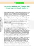 CACI Study Questions and Answers &lpar;100&percnt;  Correct Answers&rpar; Already Graded A&plus; 