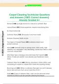 Carpet Cleaning Technician Questions  and Answers &lpar;100&percnt; Correct Answers&rpar;  Already Graded A&plus;