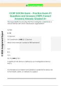 CCRP SOCRA Exam - Practice Exam &num;1  Questions and Answers &lpar;100&percnt; Correct  Answers&rpar; Already Graded A&plus; 