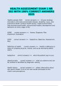 HEALTH ASSESSMENT EXAM 1 NR 302 WITH 100% CORRECT ANSWERS 2025