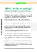 CEBS GBA Exam 1 Questions and Answers  &lpar;100&percnt; Correct Answers&rpar; Already Graded  A&plus; 
