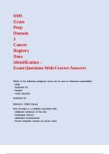 ODS Exam Prep Domain 3 Cancer Registry Data Identification &ndash; Exam Questions With Correct Answers