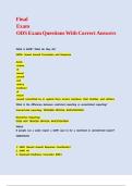 Final Exam ODS Exam Questions With Correct Answers &comma;