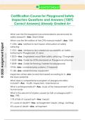 Certification Course for Playground Safety  Inspectors Questions and Answers &lpar;100&percnt;  Correct Answers&rpar; Already Graded A&plus;