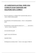 ATI CARDIOVASCULAR FINAL PAPER 2026 COMPLETE EXAM QUESTIONS AND SOLUTIONS 100&percnt; CORRECT