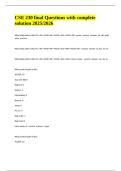 CSE 230 Final Exam Practice Questions on Computer Architecture and answers rated A&plus; 2025&sol;2026