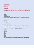 ORGB364 - FINAL EXAM TERMS &lpar; QUESTIONS WITH ANSWERS&rpar;