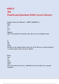 BMGT 364 Final Exam Questions With Correct Answers 