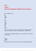 SLP Praxis II Practice Questions With Correct Answers