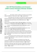 CIS 109 Final Questions and Answers  &lpar;100&percnt; Correct Answers&rpar; Already Graded  A&plus;