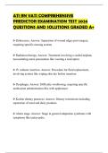 ATI RN VATI COMPREHENSIVE PREDICTOR EXAMINATION TEST 2026 QUESTIONS AND SOLUTIONS GRADED A&plus;