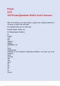 Praxis ETS SLP Exam Questions With Correct Answers