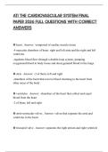 ATI THE CARDIOVASCULAR SYSTEM FINAL PAPER 2026 FULL QUESTIONS WITH CORRECT ANSWERS