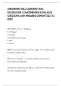 AUBURN PRE-SOLO AERONAUTICAL KNOWLEDGE COMPREHENSIVE EXAM 2026 QUESTIONS AND ANSWERS GUARANTEED TO PASS