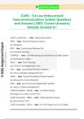 CLETS - CA Law Enforcement  Telecommunications System Questions  and Answers &lpar;100&percnt; Correct Answers&rpar;  Already Graded A&plus; 