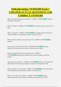 Pathophysiology NURS6100 Exam 1  UPDATED ACTUAL QUESTIONS AND  CORRECT ANSWERS