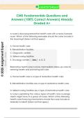CMS Fundamentals Questions and  Answers &lpar;100&percnt; Correct Answers&rpar; Already  Graded A&plus;