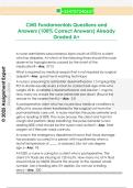 CMS Fundamentals Questions and  Answers &lpar;100&percnt; Correct Answers&rpar; Already  Graded A&plus; 