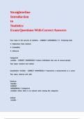 Straighterline Introduction to Statistics Exam Questions With Correct Answers&period;