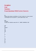 Straighter Line Statistics Exam Questions With Correct Answers