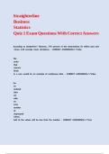 Straighterline Business Statistics Quiz 1 Exam Questions With Correct Answers&period;