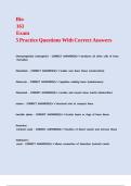 Bio 161 Exam 5 Practice Questions With Correct Answers&period;