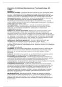 Begrippenlijst en overzicht stoornissen Disorders of Childhood&colon; Development and Psychopathology -  Developmental Psychopathology