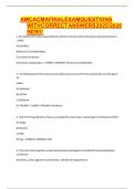 AMCA CMA FINAL EXAM QUESTIONS WITH CORRECT ANSWERS 2025&sol;2026 NEW&excl;&excl;