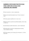BARBERING STATE BOARD PRACTICE EXAM STUDY GUIDE 2026 ACTUAL EXAM QUESTIONS AND ANSWERS