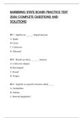 BARBERING STATE BOARD PRACTICE TEST 2026 COMPLETE QUESTIONS AND SOLUTIONS