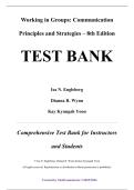Test Bank &mdash; Working in Groups&colon; Communication Principles and Strategies 8th Edition &mdash; Isa N&period; Engleberg&comma; Dianna R&period; Wynn & Kay Kyungah Yoon 