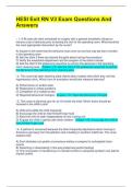 HESI Exit RN V3 Exam Questions And Answers
