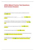 APEA QBank Practice Test Questions And Correct Answers &vert;&vert; verified &vert;&vert; 100&percnt;pass &vert;&vert; practice test