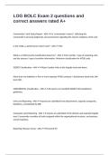 LOG BOLC Exam 2 questions and correct answers rated A&plus;